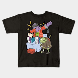 Frankenstein Dab Halloween Gift Kids T-Shirt